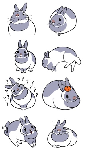 Grey Bunny Stickers(圖3)-速報App