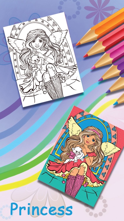 Pretty Princess Coloring Book Game for Kids