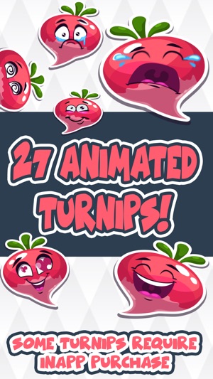 Animated Cute Turnip Stickers for Messag