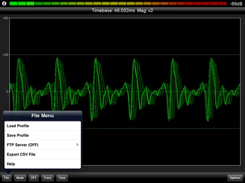 PocketRTA HD - Spectrum Analyzer screenshot 3