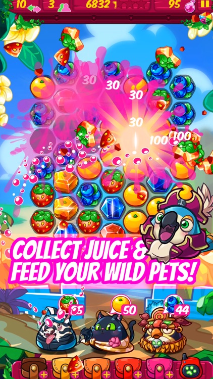 Juicy Gems Fruit Slicing Match-3 Puzzle screenshot-3