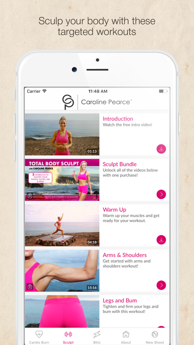 Total Body Fitness Videos with Caroline Pearce screenshot 3