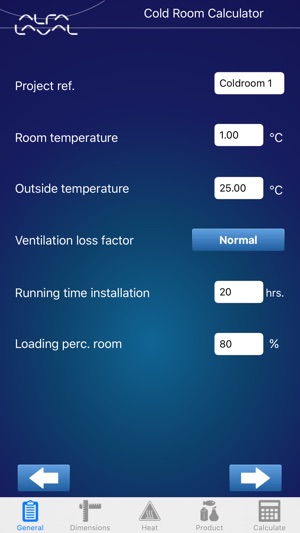 Cold Room Calculator