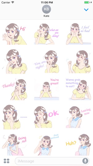 Zuri The Happy Girl English Stickers(圖1)-速報App