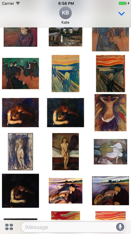 Edvard Munch Paintings for iMessage