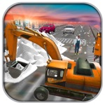 Snow Rescue Excavator Winter Crane 3D