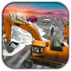Activities of Snow Rescue Excavator Winter Crane 3D