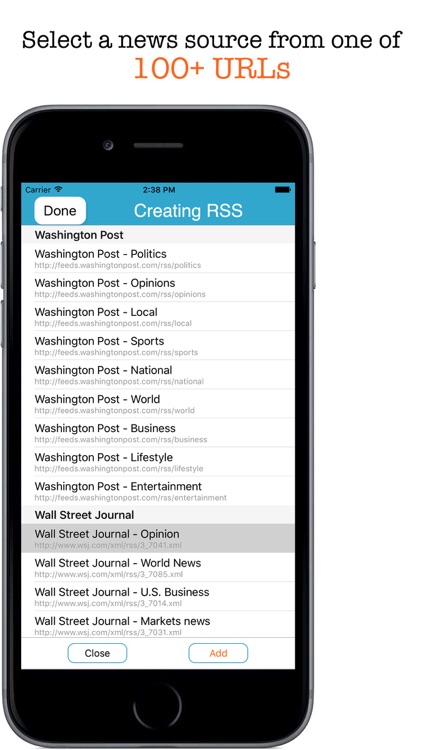 AllNews - Scrolling multiple RSS feeds