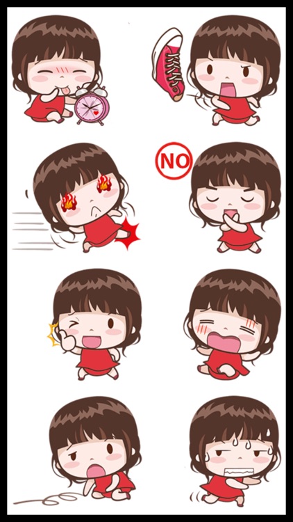 Cute Little Girl Stickers screenshot-4