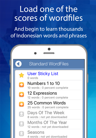 Learn Indonesian Audio FlashCards screenshot 2