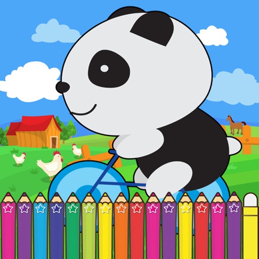 Panda Cute Coloring Games for kids First Edition iOS App