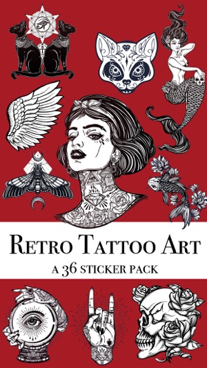 Retro Tattoo Art Sticker Pack