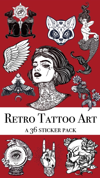 Retro Tattoo Art Sticker Pack