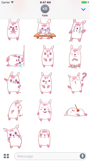 Hellowe表情貼紙Stickers: 小粉兔Pink Rabbit TO Two(圖3)-速報App