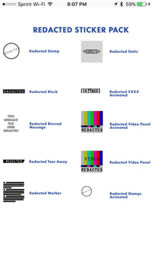 Redacted Sticker Pack