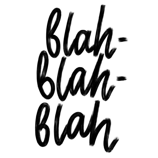 Blah blah blah: handwritten stickers for iMessage