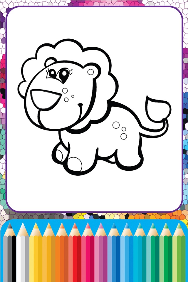 Coloring Cute Animals Zoo fun doodling book screenshot 4