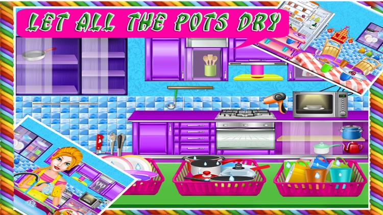 Dishes Cleaning Girls Games screenshot-3