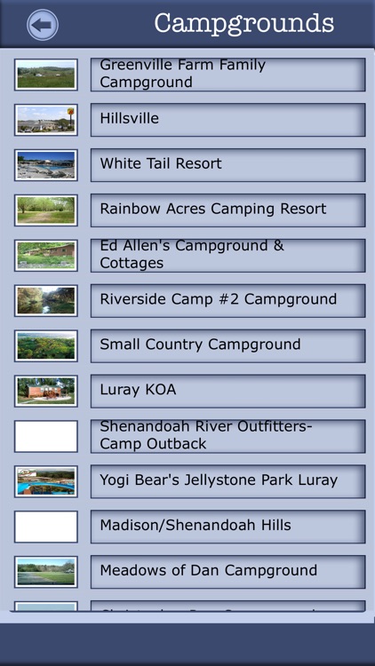 Virginia - Campgrounds & Hiking Trails,State Parks