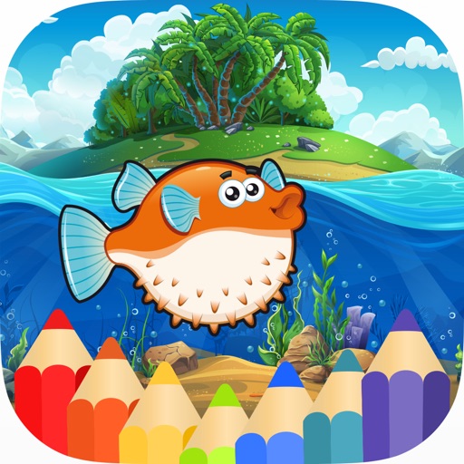 Sea Animals Coloring Game for Kids iOS App