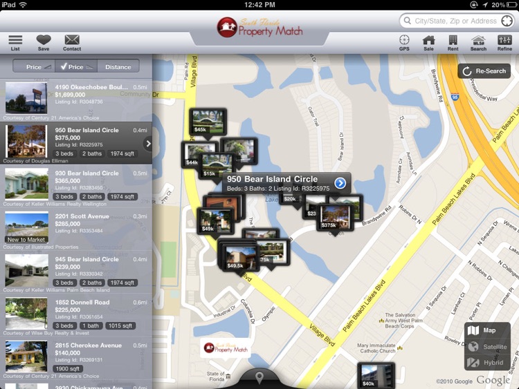 South Florida Property Match for iPad