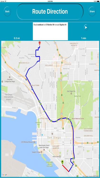 San Diego CA USA City Offline Map Navigation EGATE screenshot-3