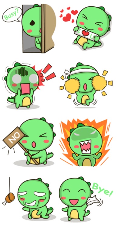 Happy Dinosaur Stickers