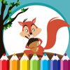 Squirrel Coloring Book For Kids And Preschool