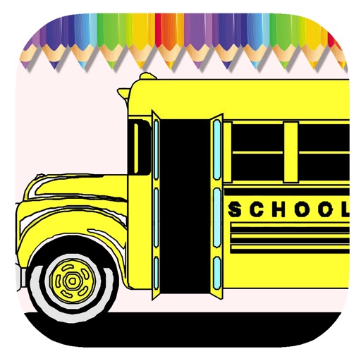 Coloring Book School Bus Game For Kids Edition iOS App