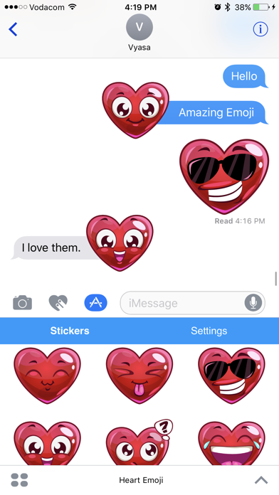 How to cancel & delete Heart Emoji - Love Emoticon Stickers for Texting from iphone & ipad 1