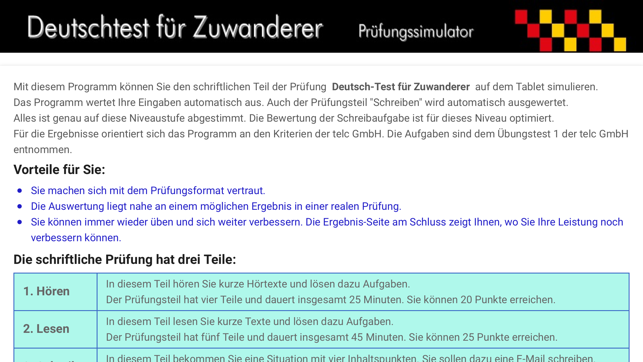 Simulator Deutsch Test für Zuwanderer(圖2)-速報App