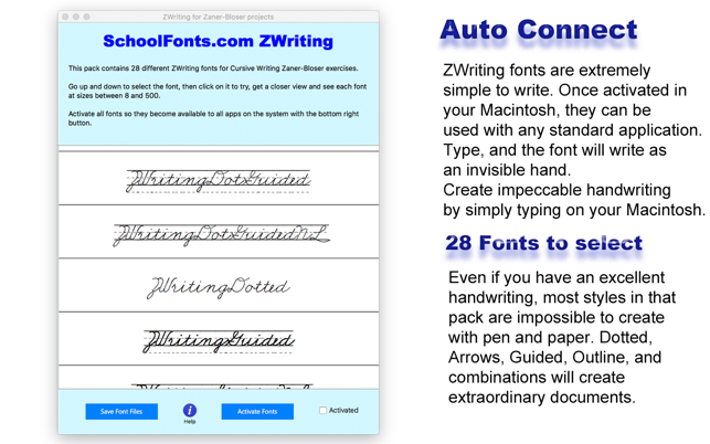 ZWriting for Zaner-Bloser Cursive