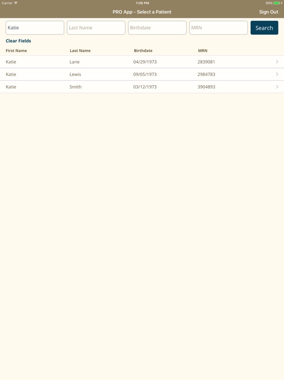 Patient Reported Outcomes