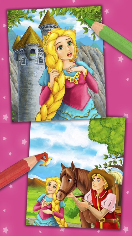 Rapunzel - Magic Princess Kids Coloring Pages Game