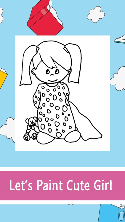 Girls Coloring Book for Kids Preschool and Toddler screenshot-3