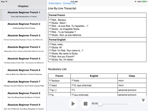 French Lower Beginner for iPad screenshot 2