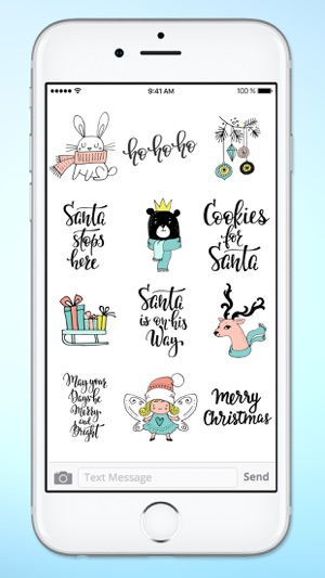 Hand Drawn Holiday Christmas Winter 1 Sticker Pack(圖4)-速報App