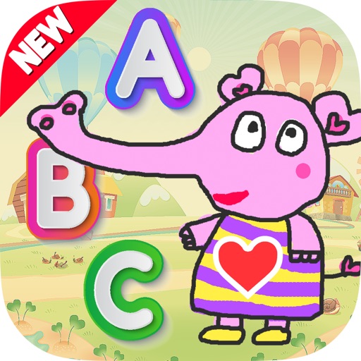 ABC Hippo Elephant Pig - Preschool Learn Letters Icon