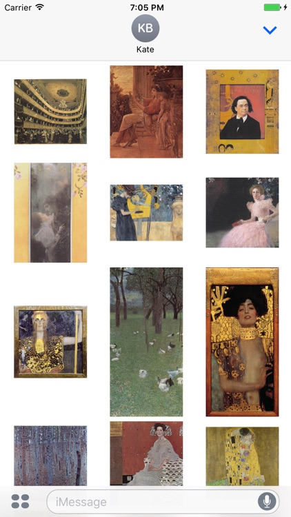 Gustav Klimt Paintings for iMessage