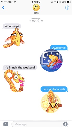 Funny Little Giraffe Stickers(圖3)-速報App