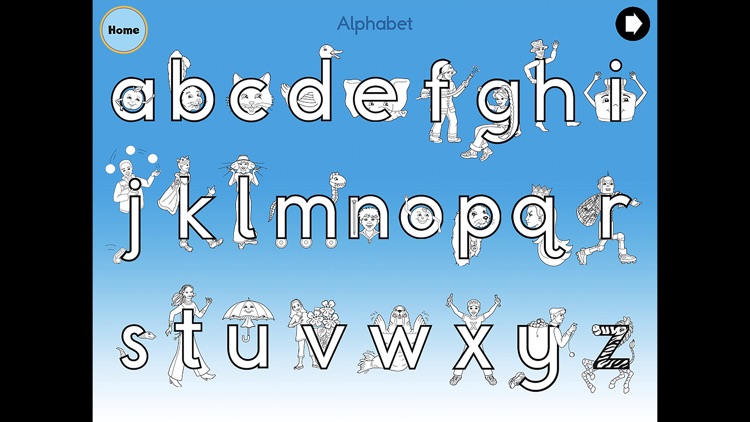 Letterland Rainbow Writing - Trace letter shapes
