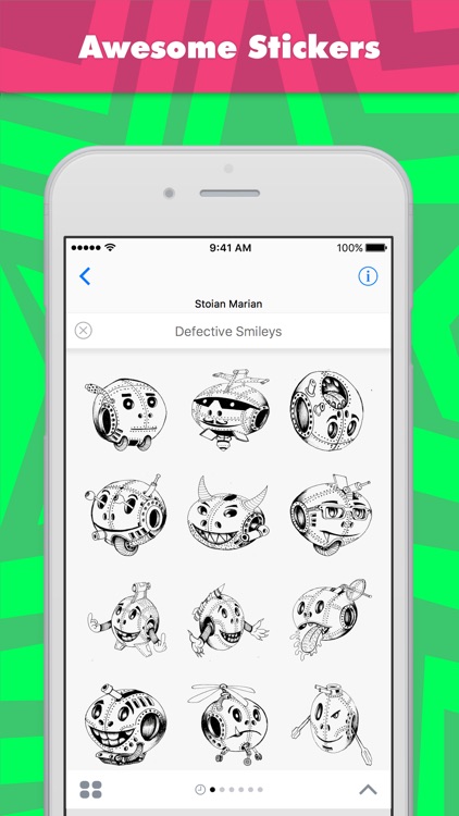 Defective Smileys stickers by Stoian Marian