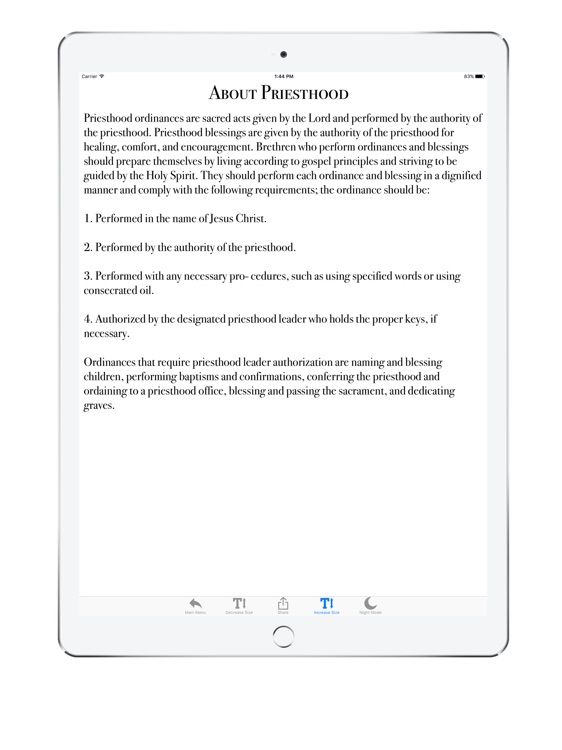 LDS English Priesthood Ordinances iPAD Version