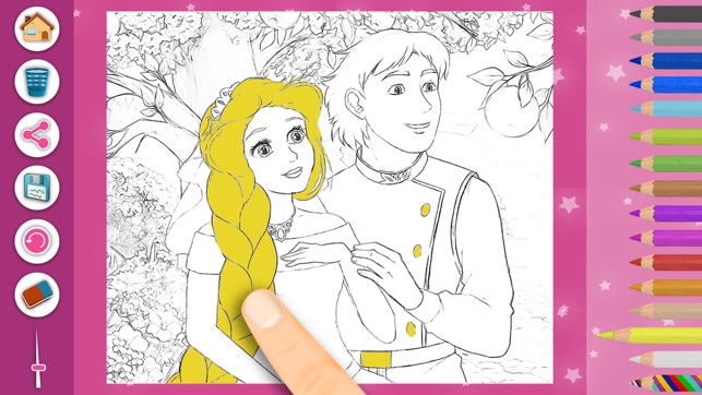 Princess Rapunzel - Magic Kids Coloring Pages Game(圖3)-速報App