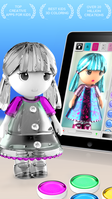 Figuromo Kids : Simply Missy - 3D Coloring Glitter and Sparkle Chibi Screenshot 1