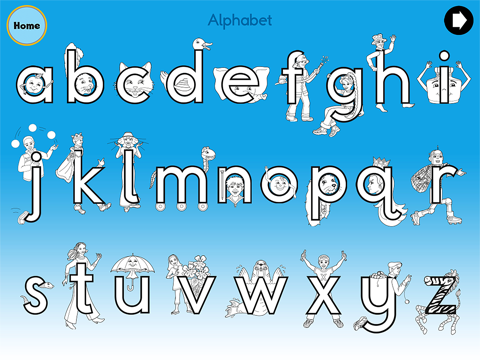 Letterland Rainbow Writing - Trace letter shapes - náhled