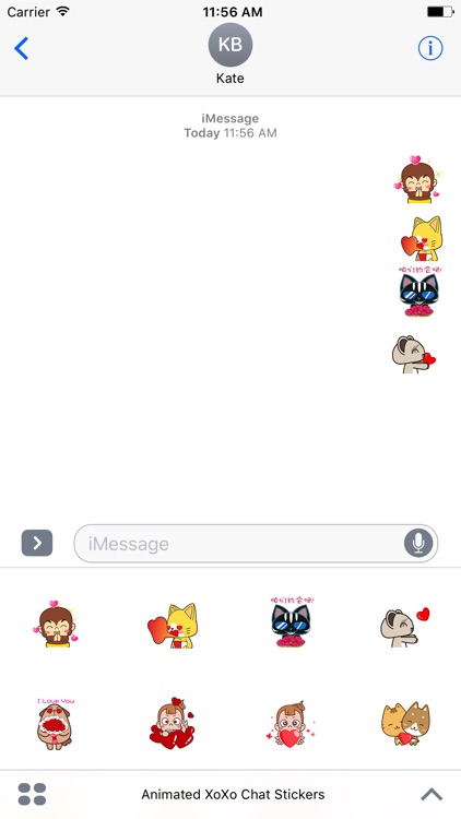 Animated XoXo Chat Stickers For iMessage