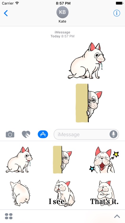FrenchieMoji - French Bull Dog Emojis Stickers