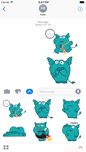 Manny the Cute Elephan Stickers for iMessage(圖2)-速報App