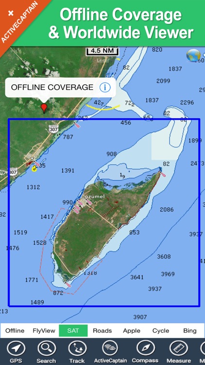 Cozumel Island charts GPS offline map Navigator screenshot-4